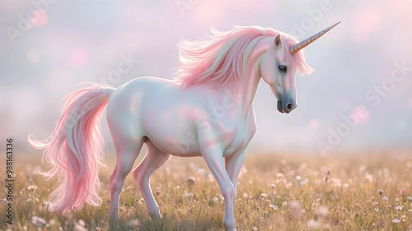 Obraz Enchanted Unicorn in a Dreamy Landscape
