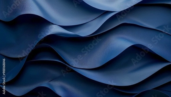 Fototapeta Abstract Blue Waves Smooth Background