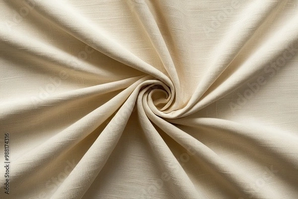 Fototapeta Soft Cream Linen Fabric Texture Pattern Background