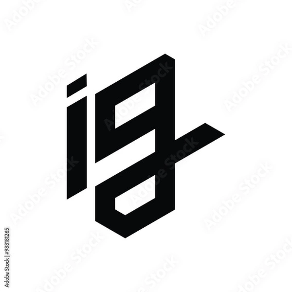 Obraz IG Logo Design , Vector Design 