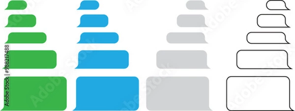 Obraz set of speech message bubbles design for chat vector illustration.