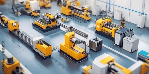 Fototapeta Factory with CNC Automotion solutions