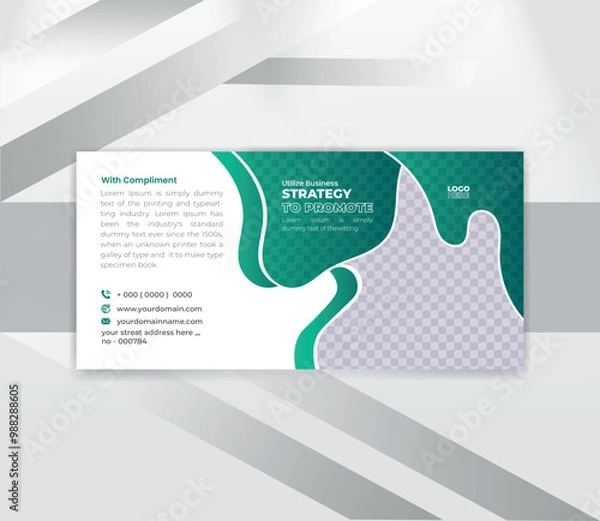 Fototapeta professional Creative Minimal Compliments Slip Layout design template