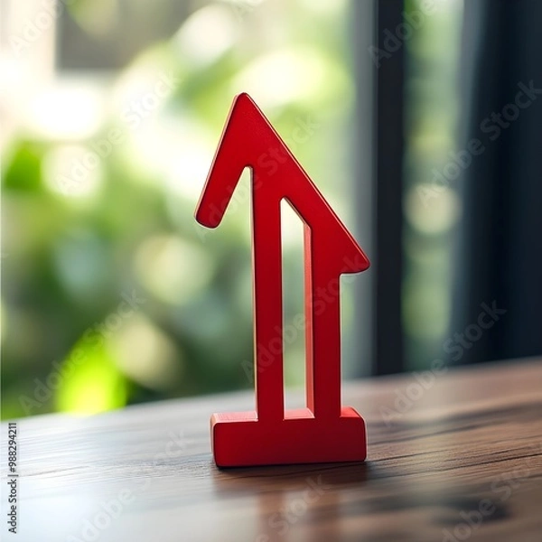 Fototapeta red arrow up