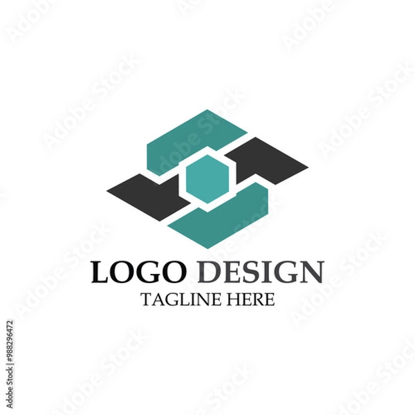 Obraz vector design elements for your company logo, lens studio monogram logo. modern logo design, business corporate template. lens studio icon.