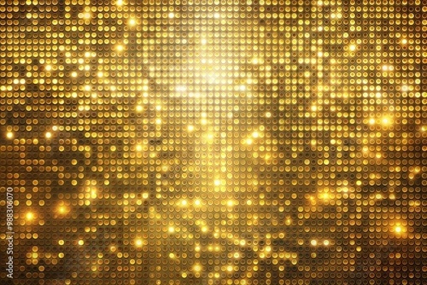 Fototapeta Abstract golden glitter background with bright sparkles