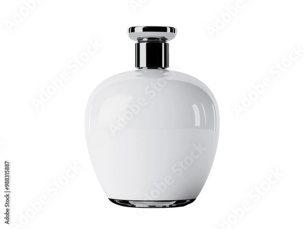 Fototapeta Modern perfume bottle with a sleek, rounded shape, isolated on transparent background
