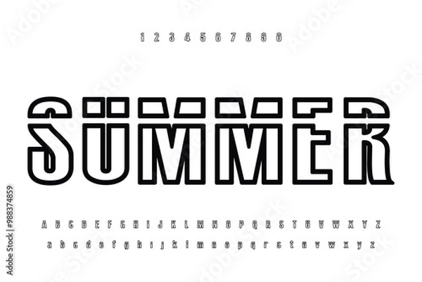 Obraz School Abstract font alphabet