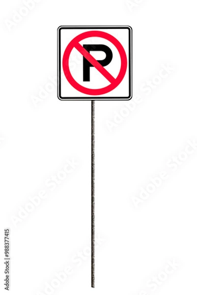 Fototapeta no parking sign isolated on transparent background