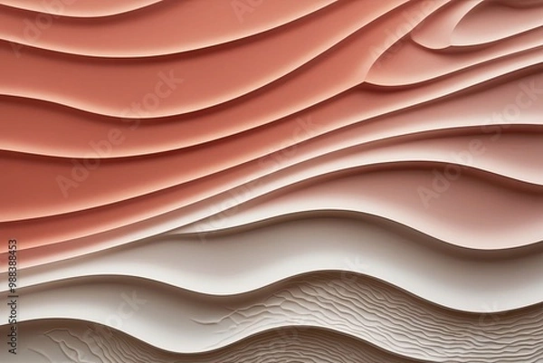 Fototapeta Unique Composition of Soft Coral Gradients and Textured Wave Patterns