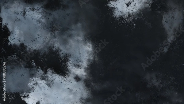 Obraz full frame Abstract painted black grunge background