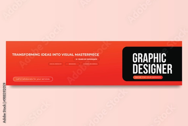 Obraz Linkedin banner design template