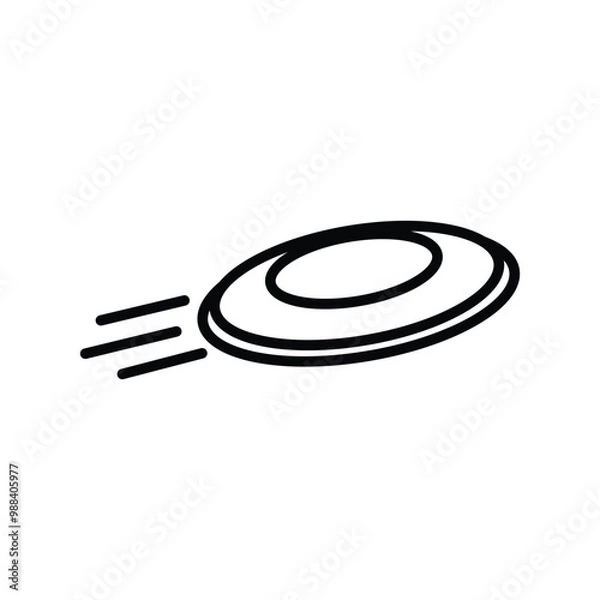 Fototapeta Frisbee icon logo design template isolated illustration