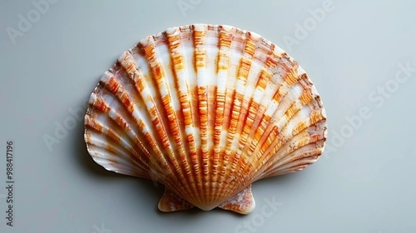 Fototapeta scallop isolated on solid color