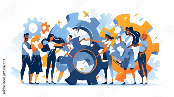 Fototapeta An individual engaged in solving a complex puzzle or flowchart, symbolizing problem-solving skills, critical thinking, and analytical reasoning.