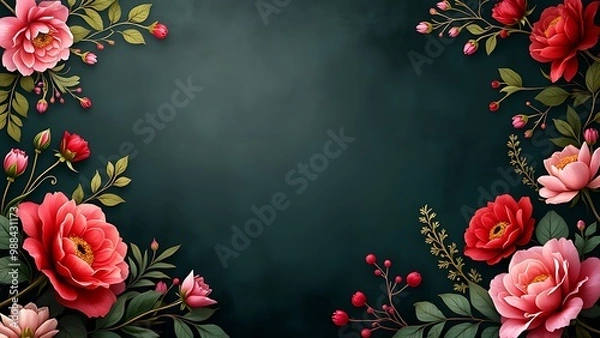 Fototapeta Frame of roses