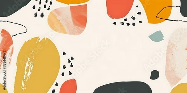 Fototapeta Abstract Art Background With Geometric Shapes