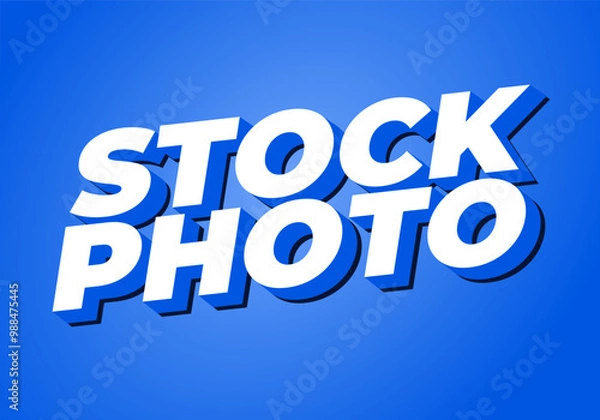 Fototapeta Stock photo. Text effect in 3D style with modern colors