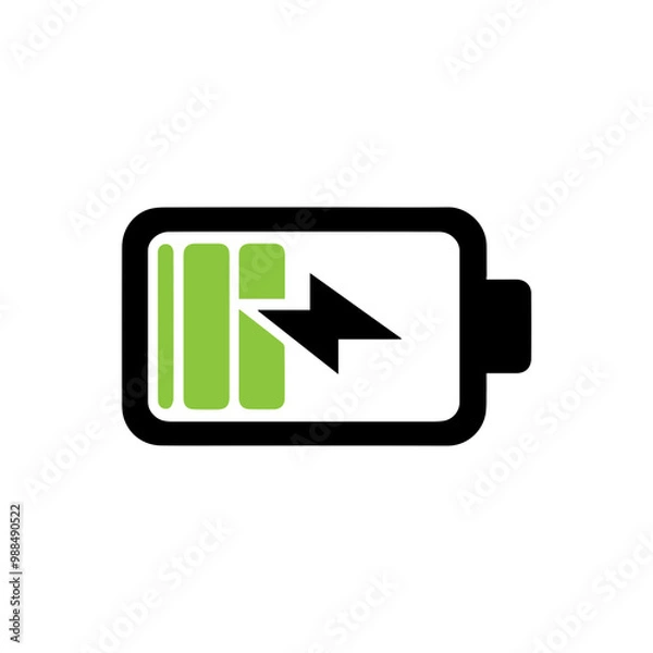 Obraz battery charging bars vector design