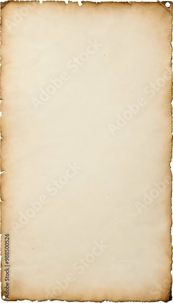 Fototapeta old white background paper  poster paper nail old pin pinned western tack parchment white background rustic surface isolated wallpaper dirty stud aged map brown blank write drawing stationery frame