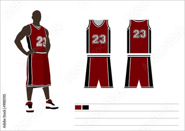 Obraz Basketball player red