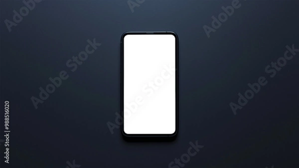 Fototapeta 【透過】黒い背景とディスプレイ部分が透過（透明）したスマートフォンの画像素材,文字入れ,はめ込み,