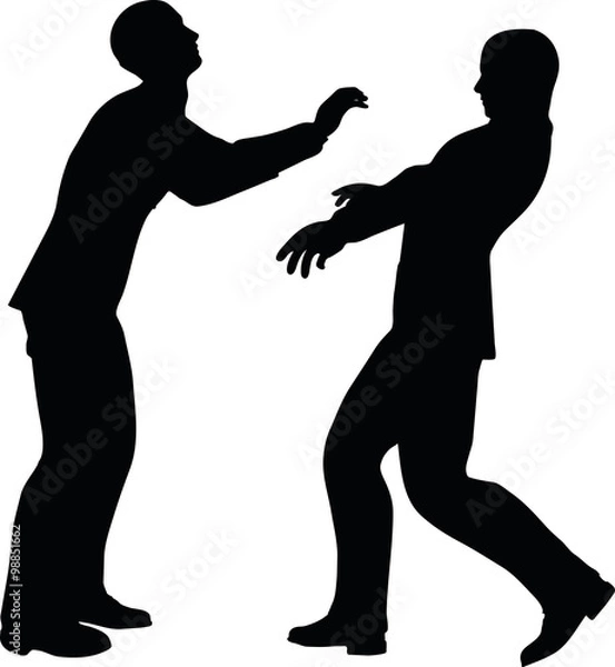 Obraz businessman push