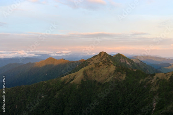 Obraz 石鎚山頂上からの朝焼け