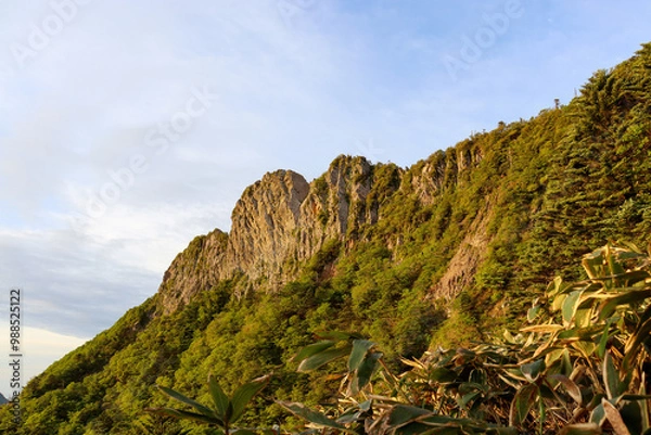 Obraz 早朝の石鎚山頂上