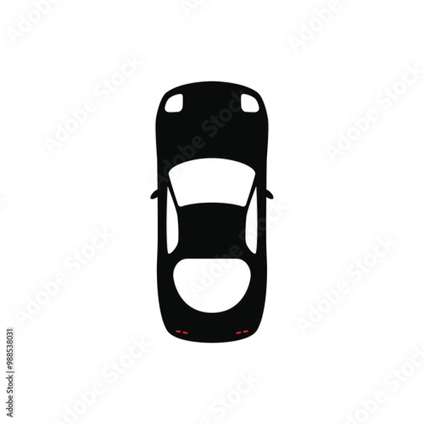 Obraz Top view car icon. Vector illustration