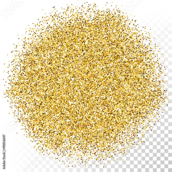 Fototapeta Vector gold glitter particles texture