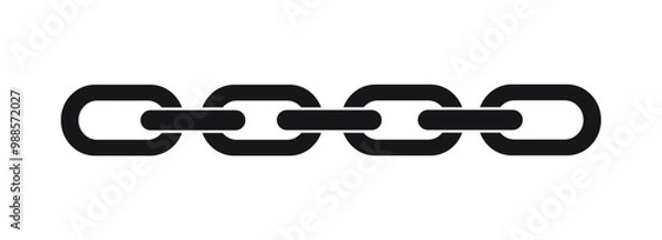 Fototapeta Chain icon isolated. vector illustration