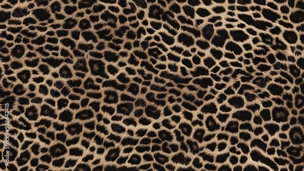 Fototapeta leopard print real cat hair fashionable modern design