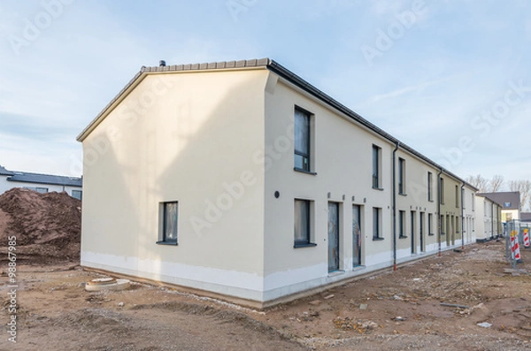 Fototapeta Reihenhäuser im Neubau