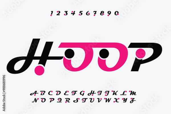 Obraz Modern abstract digital tech font