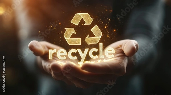 Fototapeta Recycle and go green concept