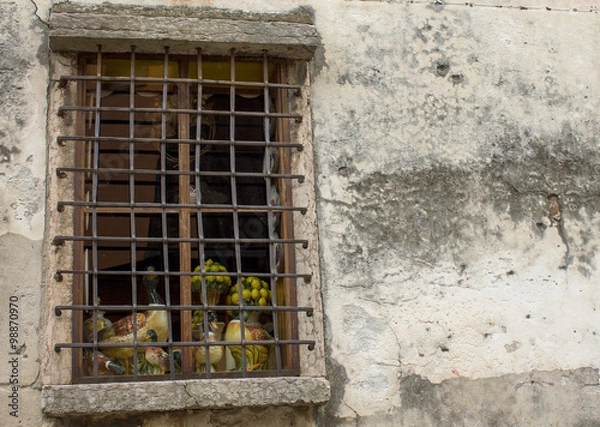 Fototapeta window with bars