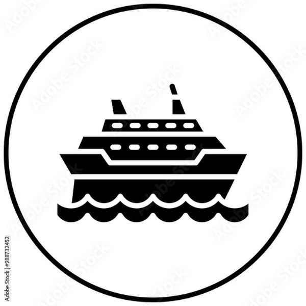 Fototapeta Cruise vector icon. Can be used for Beach Resort iconset.
