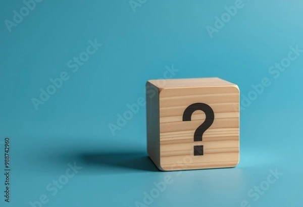 Obraz question mark on wooden board