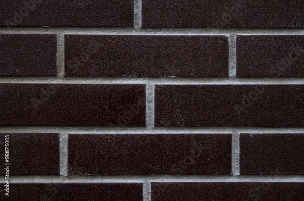 Fototapeta Black tiles imitating brick. Texture