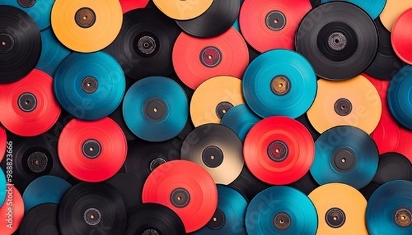 Fototapeta A concept of seamless and colorful vinyls