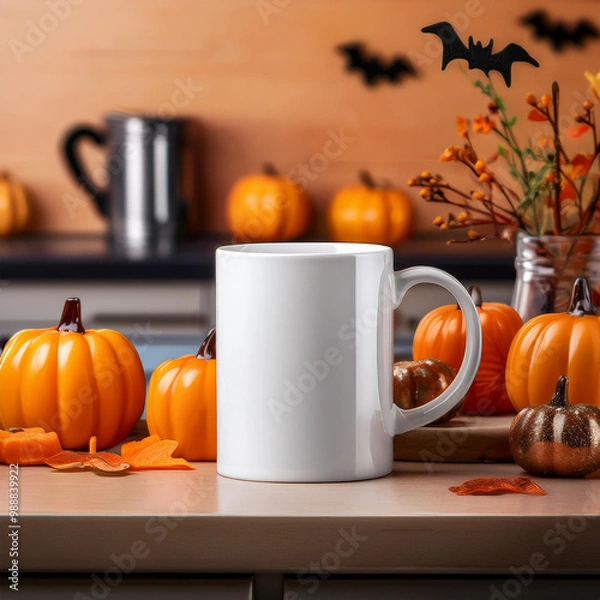 Obraz halloween mug mockup