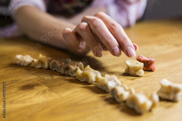 Obraz Mongolisches Knochenspiel