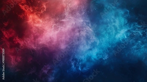 Fototapeta Vibrant E-Sport Event Background with Dynamic Red and Blue Smoke Effects