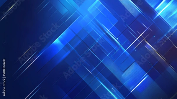 Fototapeta Futuristic blue network with a tech feel