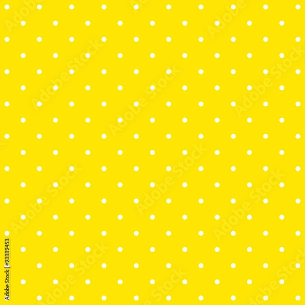 Fototapeta Yellow polka dot background pattern