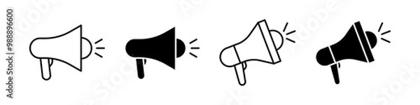 Fototapeta loudspeaker icon set