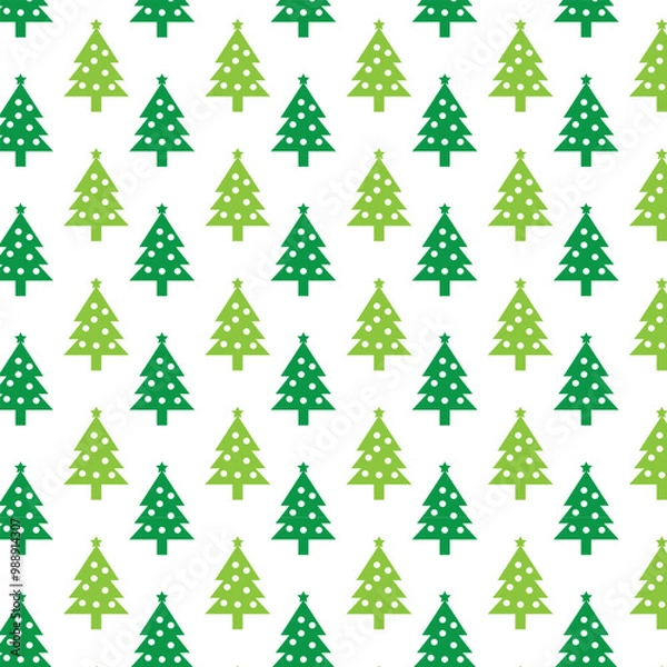 Obraz Christmas tree seamless pattern