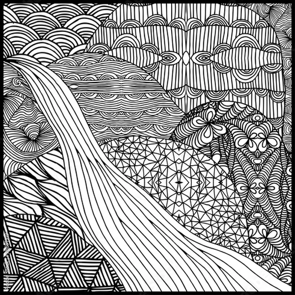 Obraz Background with hills and river 