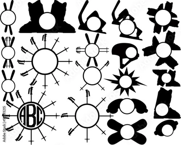 Obraz Ski Logo Black 4 -fo67